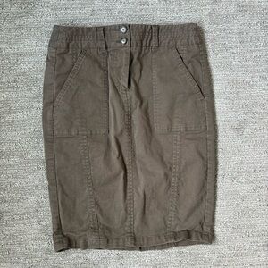 Loft Olive Green khaki pencil skirt high waisted size 00